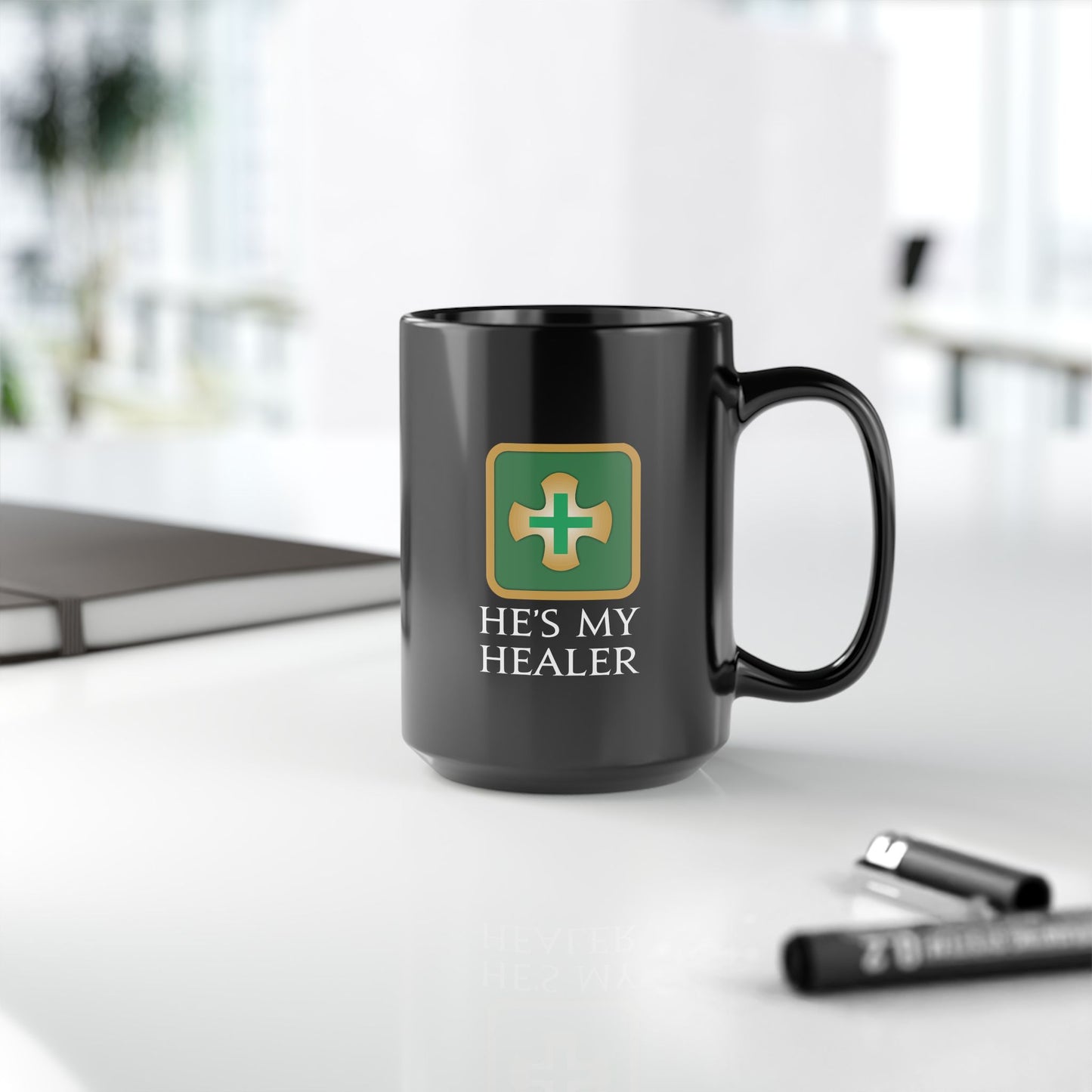 He's my Healer - For your special boy in FFXIV 11oz & 15oz Black Mug