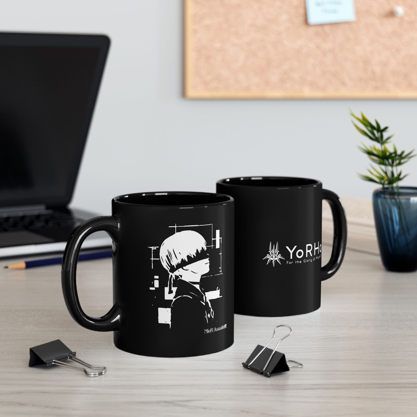 NieR Automata 9S YoRHa 11 & 15oz Black Mug