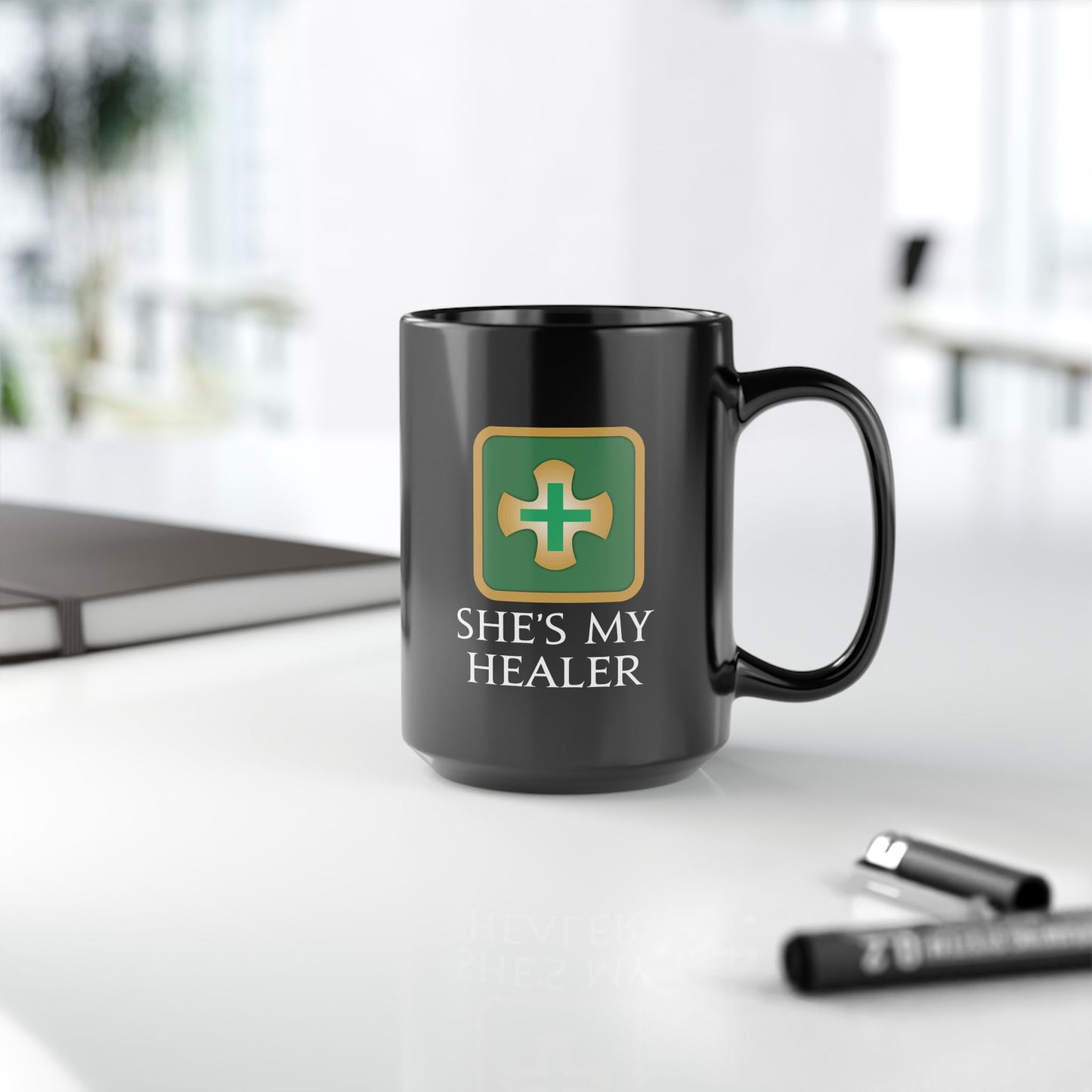 She's my Healer - For your special girl in FFXIV 11oz & 15oz Black Mug