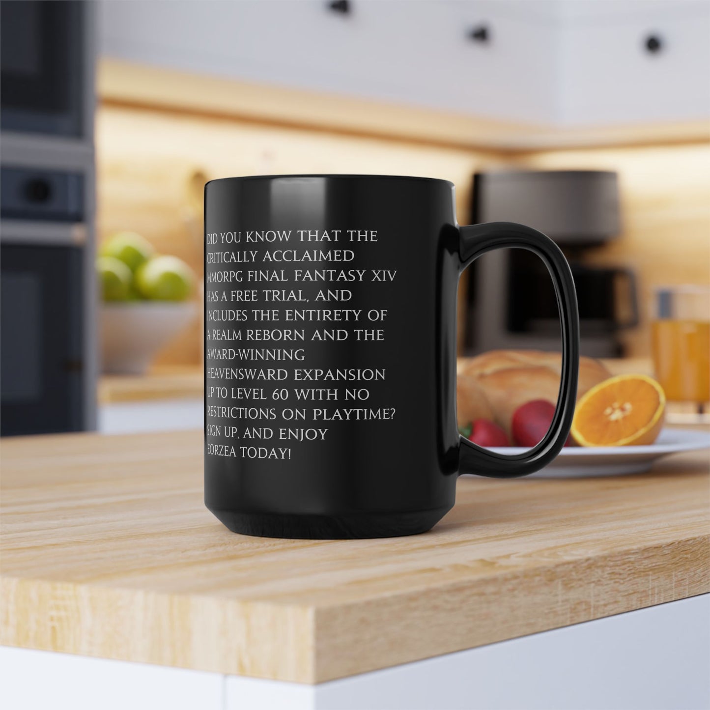 Have You Heard Of The Critically Acclaimed MMORPG FFXIV 11 & 15oz Black Mug
