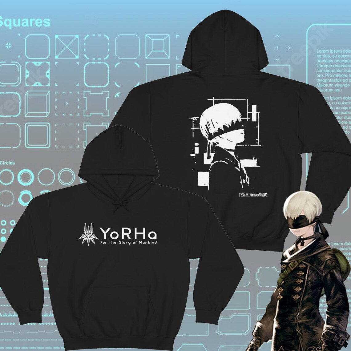 NieR Automata 9S YoRHa Unisex Hoodie