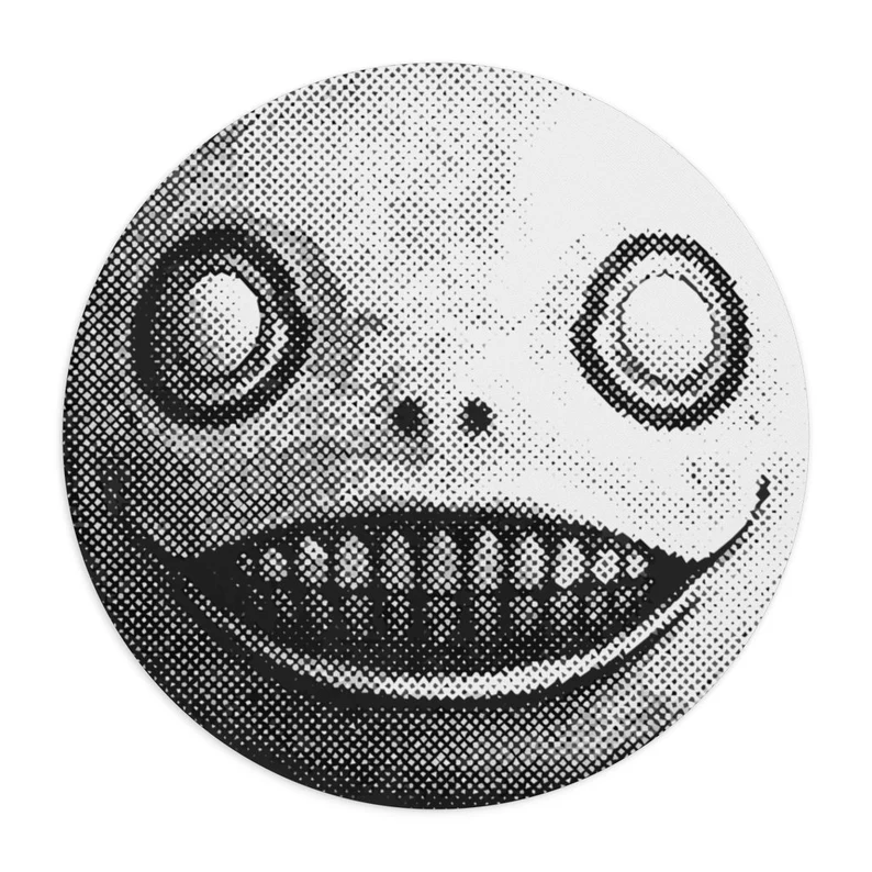Emil - Yoko Taro face mask Gift Accessories Mousepad 8'' diameter