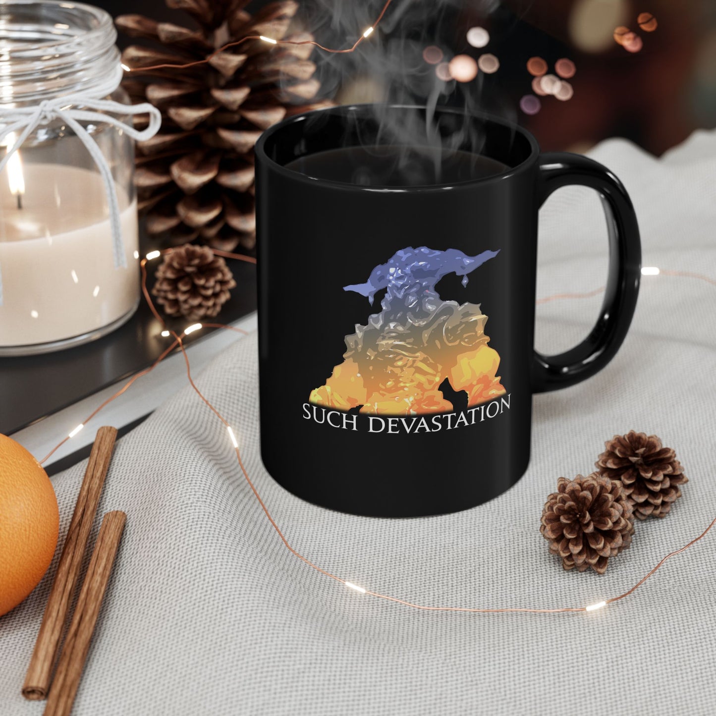 Such devastation FFXIV meme 11oz & 15oz Black Mug