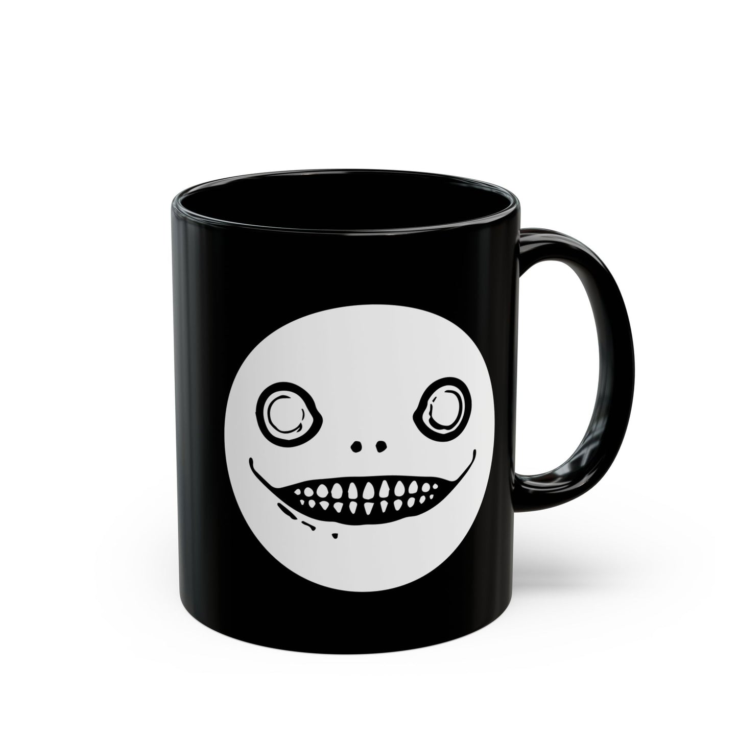 Emil / Yoko Taro face maks NieR Series 11 & 15oz Black Mug