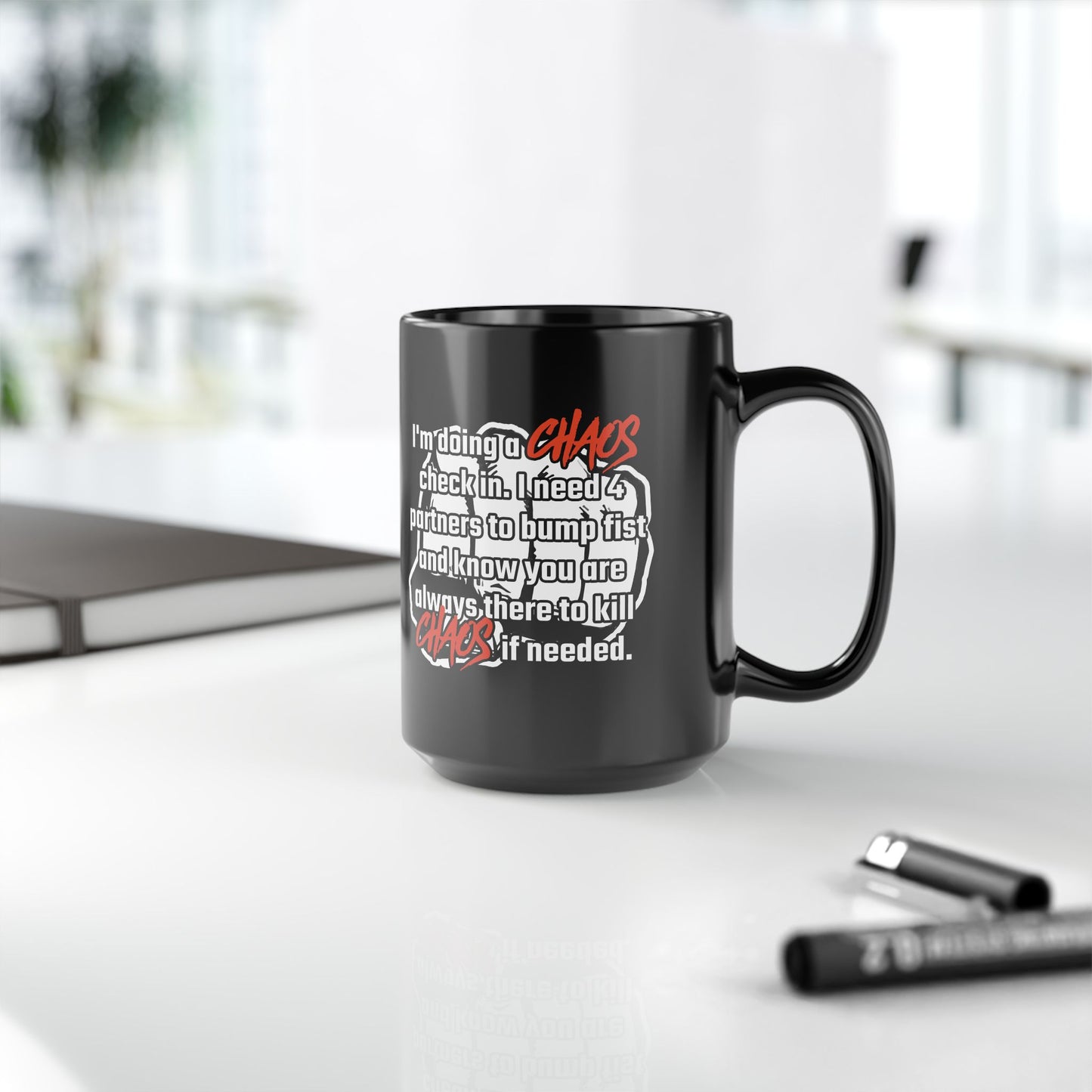 Stranger of paradise forming a party to defeat CHAOS! Final Fantasy Origins 11 & 15 ounce Black Mug