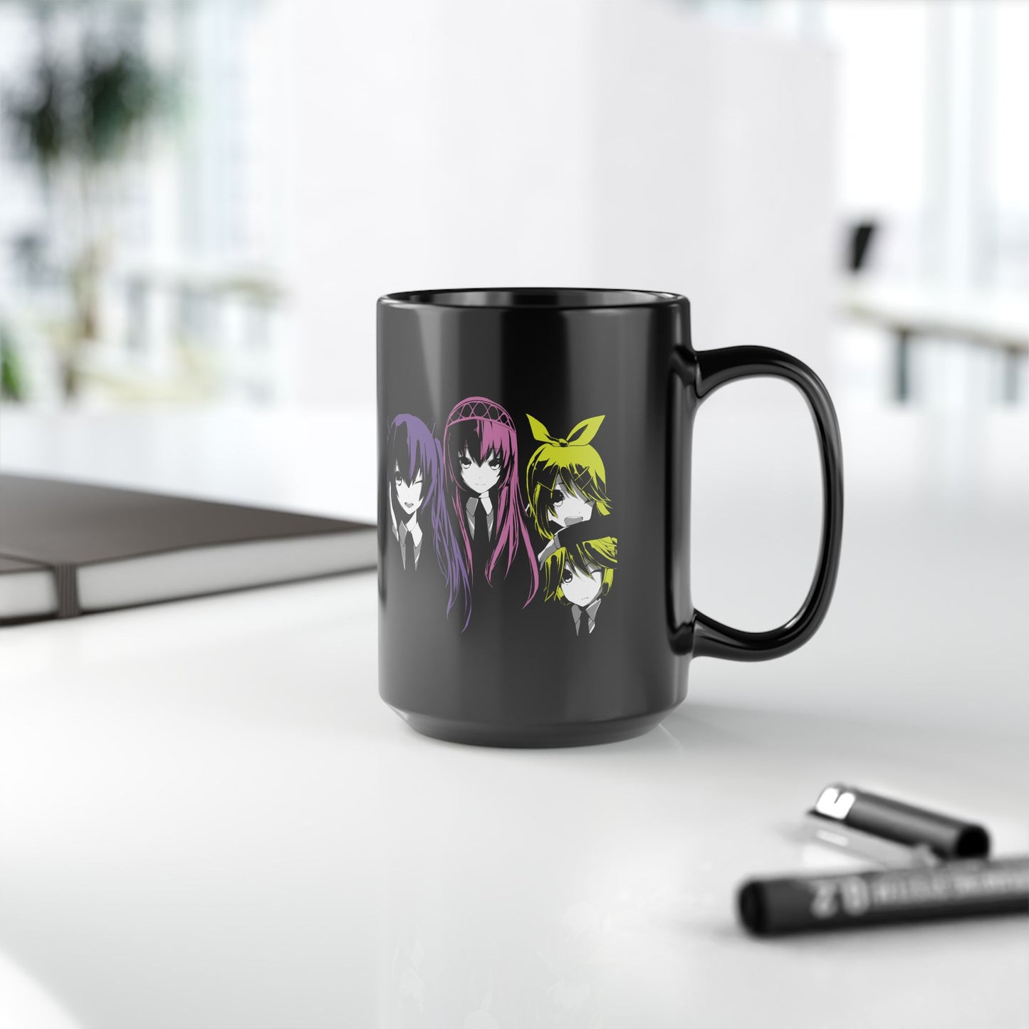 Vocaloids Japan Virtual Idols 11 & 15oz Black Mug