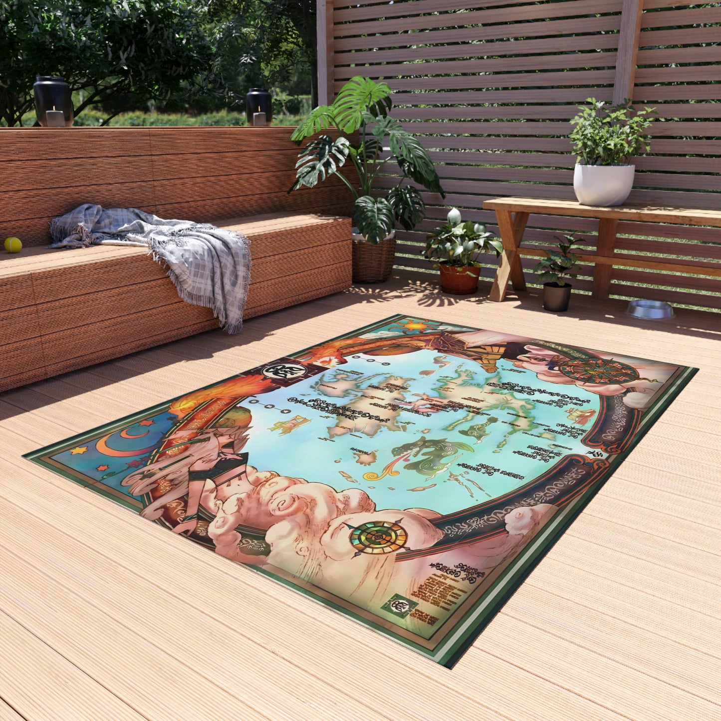 Spira Map - Final Fantasy X Outdoor Rug 24'' to 84''