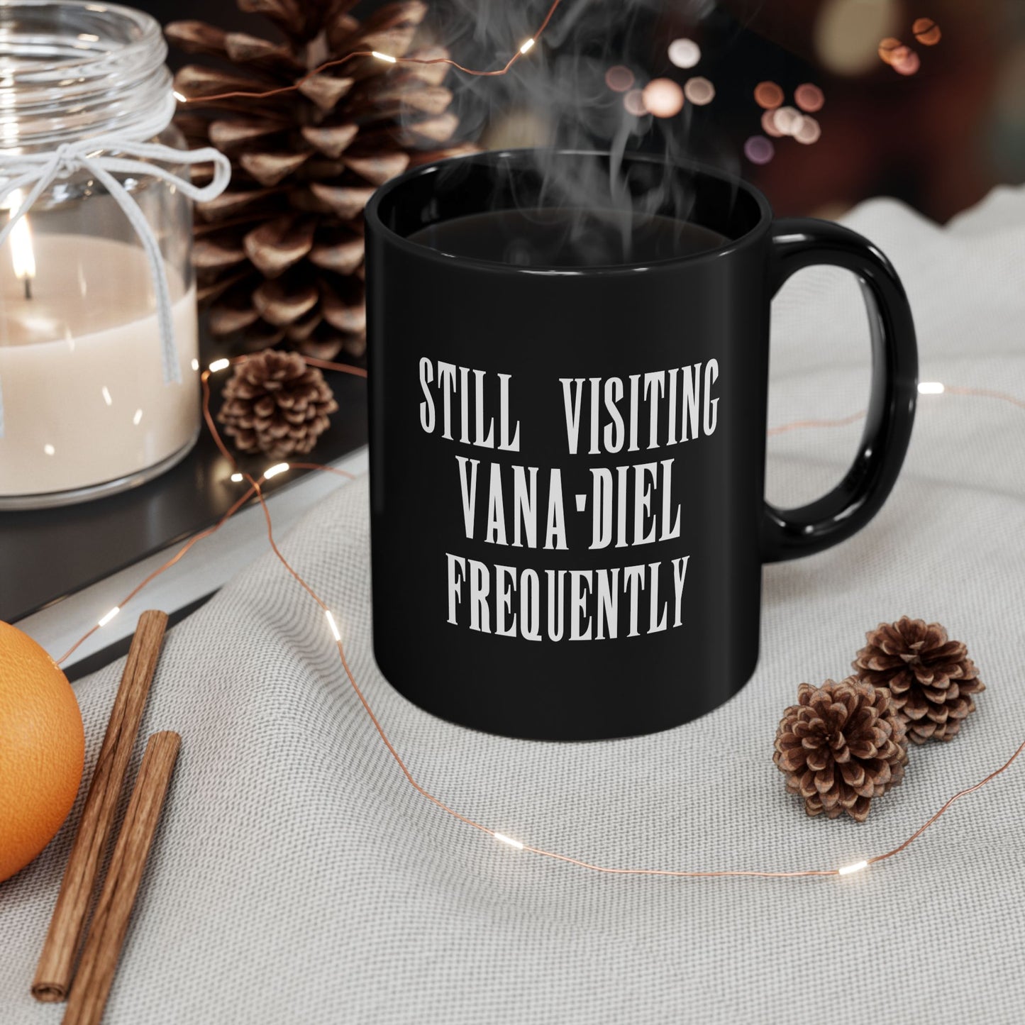 Still visiting Vana'diel Frequently Final Fantasy XI 11 & 15 oz Black Mug