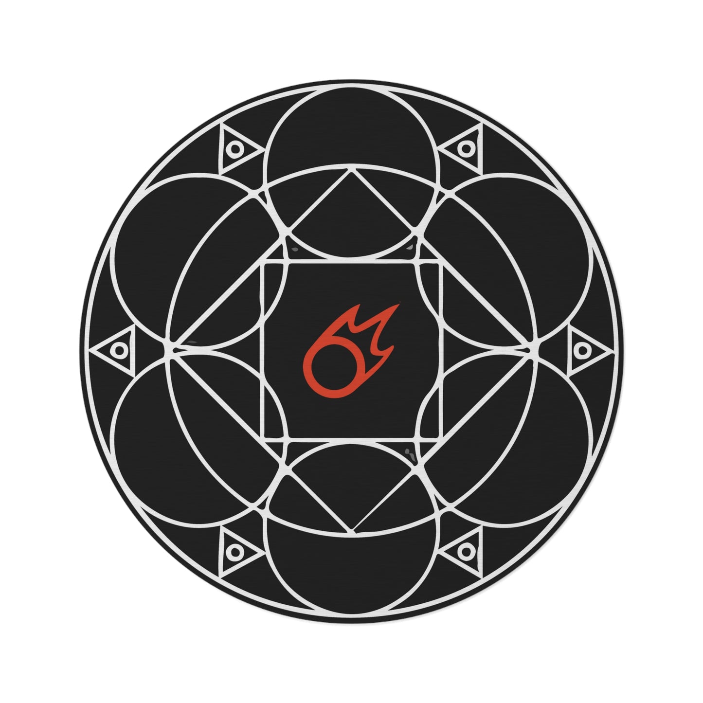 FFXIV Black Mage Ley Lines Round Rug 60''