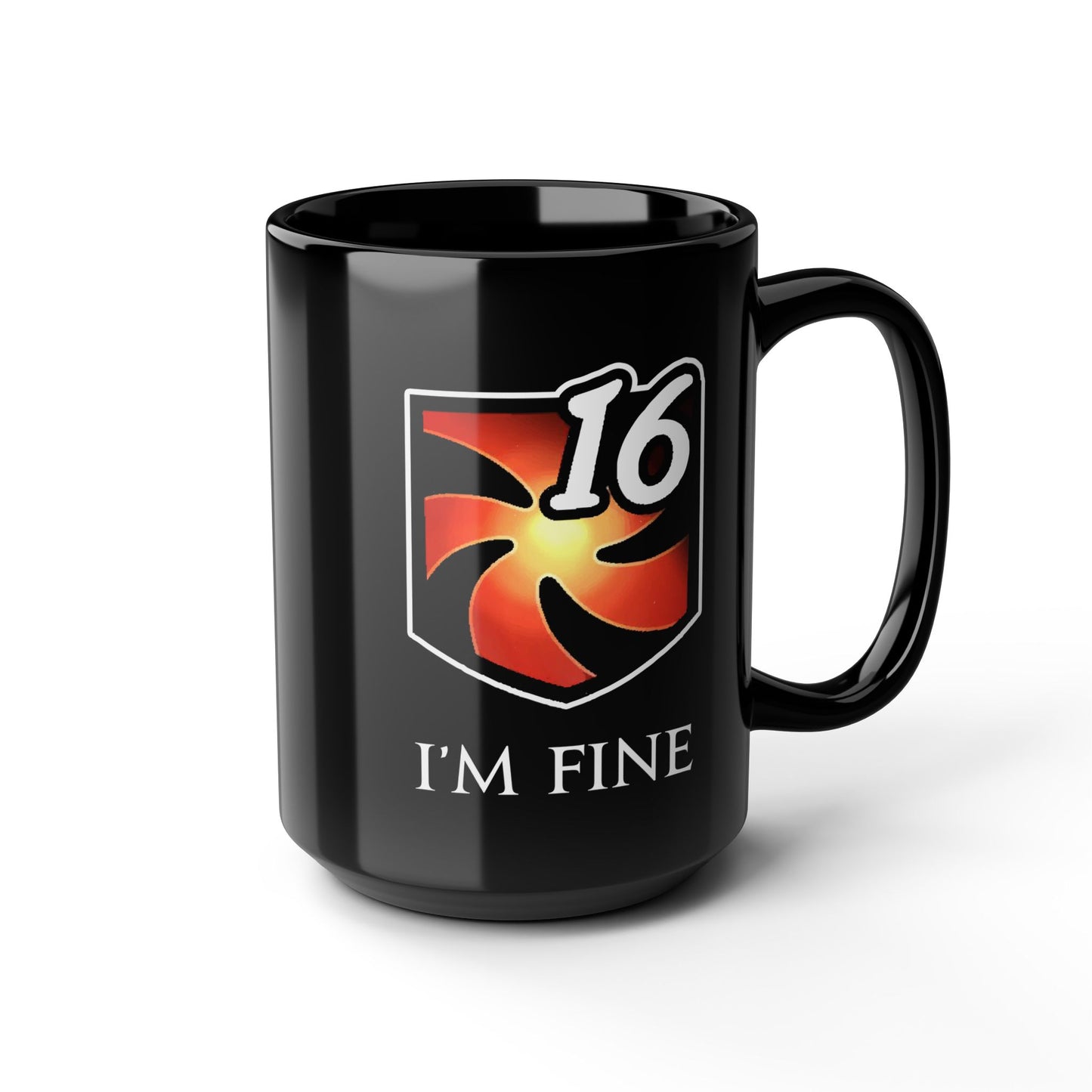 I'm fine - Vulnerability Stacks FFXIV 11oz & 15oz Black Mug