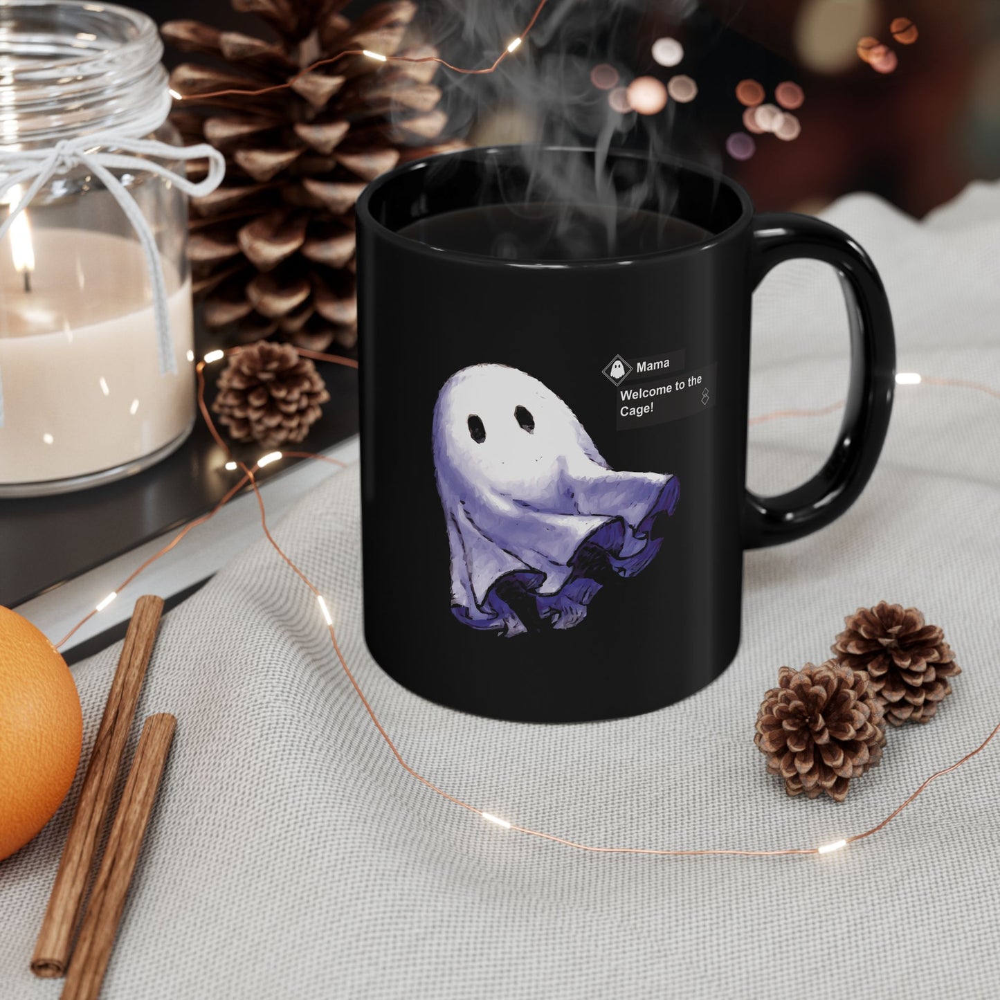 Mama Welcomes you to the NieR Reincarnation Cage - 11oz & 15oz Black Mug