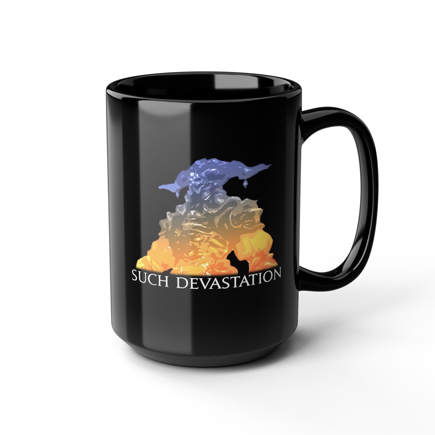 Such devastation FFXIV meme 11oz & 15oz Black Mug