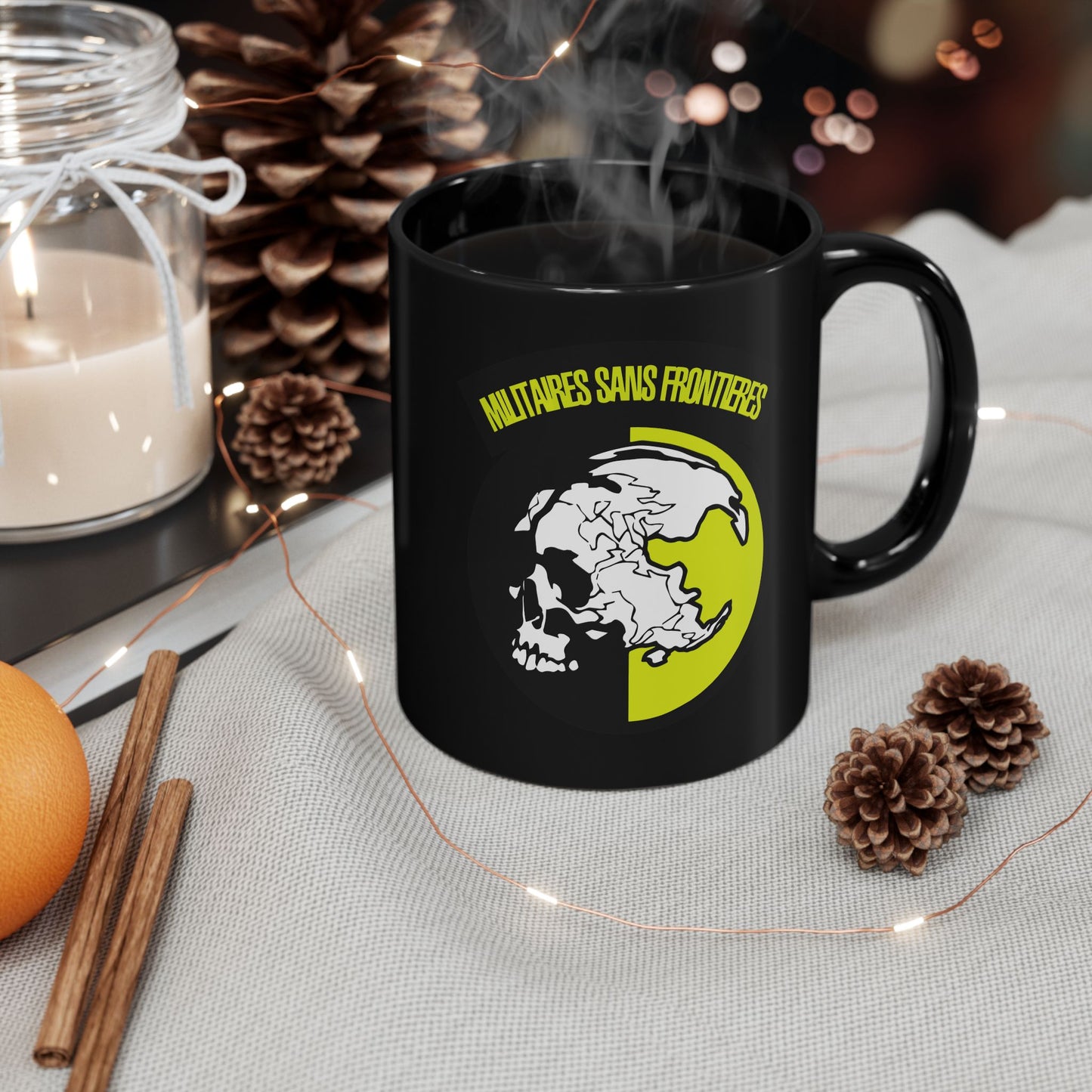 MSF Militaire sans Frontieres - Metal Gear 11 & 15 oz Black Mug