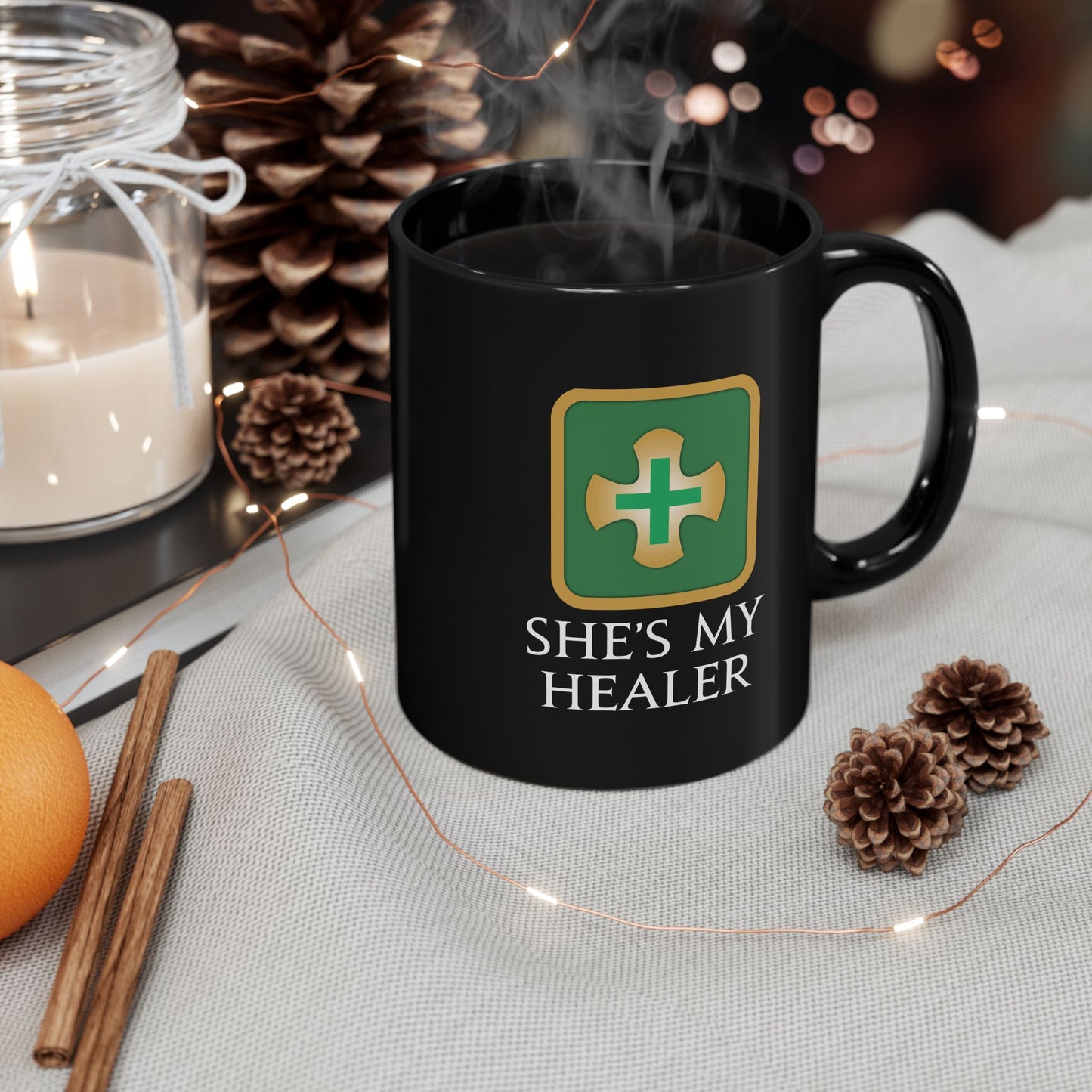 She's my Healer - For your special girl in FFXIV 11oz & 15oz Black Mug