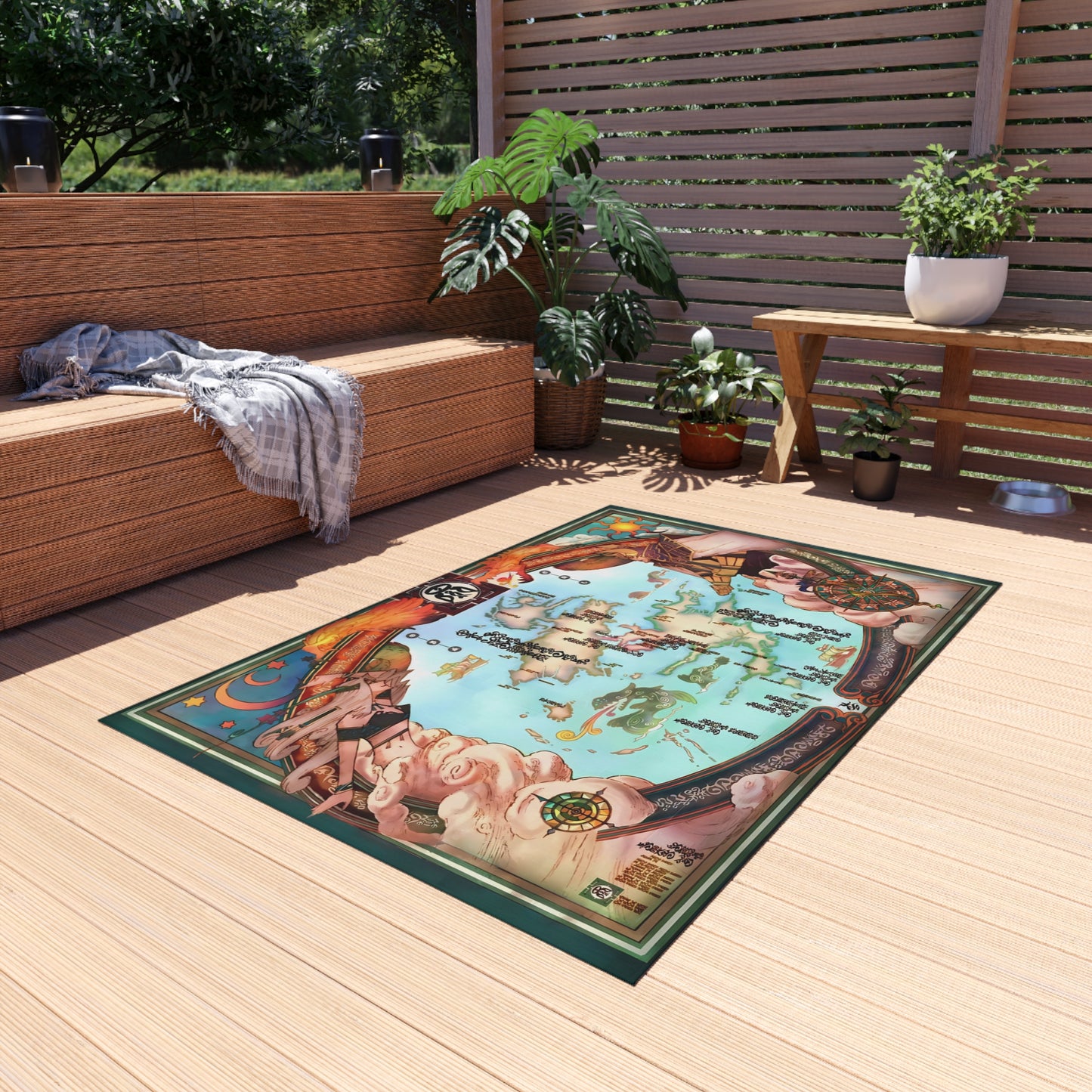 Spira Map - Final Fantasy X Outdoor Rug 24'' to 84''