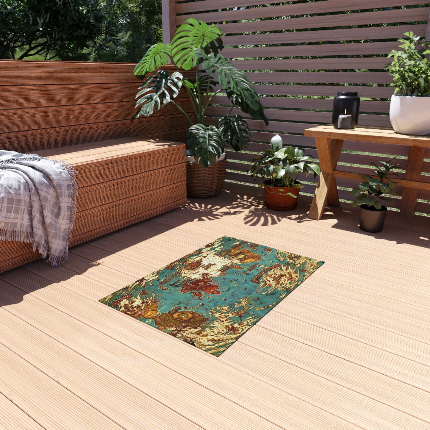 World map Hydaelyn Etheirys Dawntrail - FFXIV Outdoor Rug 24'' to 84''