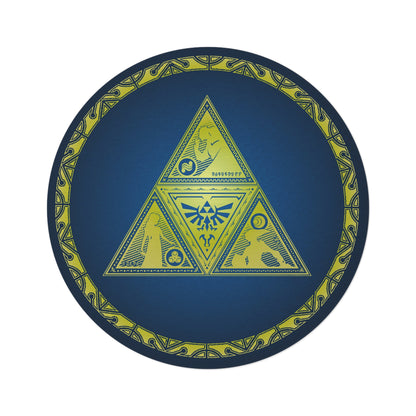 Legend of Zelda Triforce Round Rug 60'' diameter