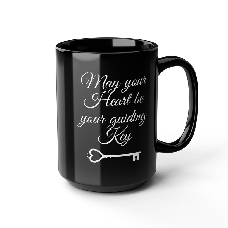 May your Heart be your guiding Key - Kingdom Hearts 11 & 15oz Black Mug
