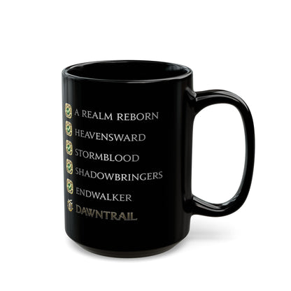 The lastest MSQ FFXIV Dawntrail FFXIV 11 & 15oz Black Mug
