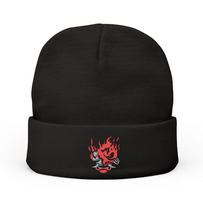 Onicyborg Cyberpunk 2077 Embroidered Beanie