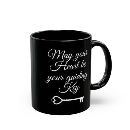 May your Heart be your guiding Key - Kingdom Hearts 11 & 15oz Black Mug