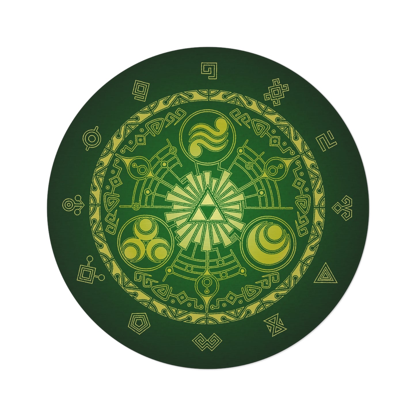 Legend of Zelda Ttriforce crest Round Rug 60'' diameter