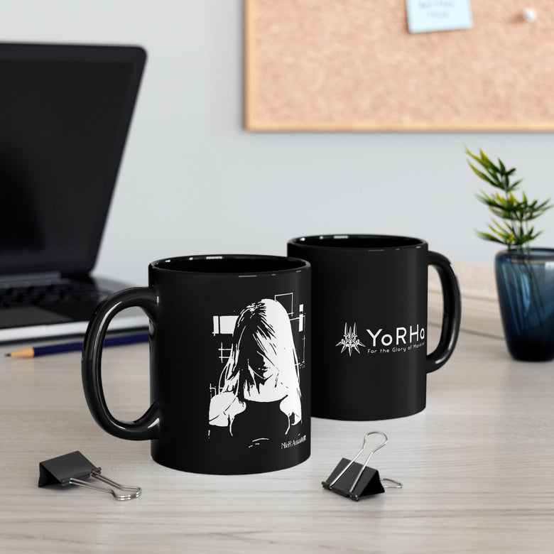 NieR Automata A2 YoRHa 11-ounce Black Mug