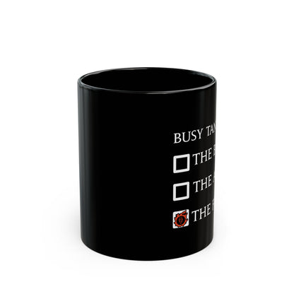 Dragoon Funny meme - Busy tanking... the floor? FFXIV 11 & 15oz Black Mug