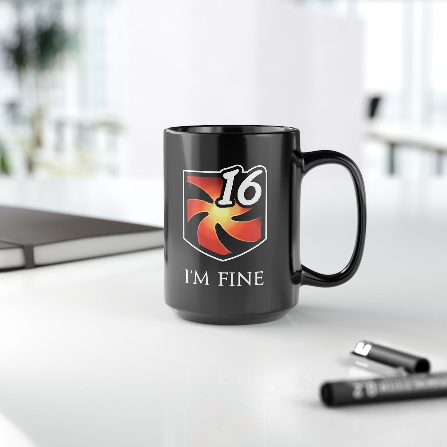 I'm fine - Vulnerability Stacks FFXIV 11oz & 15oz  Black Mug