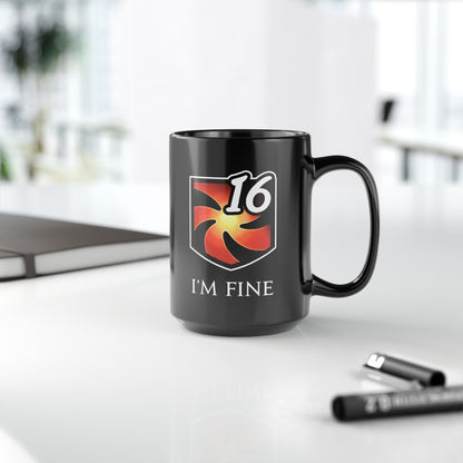 I'm fine - Vulnerability Stacks FFXIV 11oz & 15oz  Black Mug