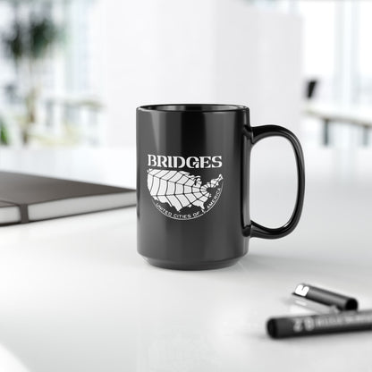 Death Stranding Bridges UCA - 11oz & 15oz Black Mug