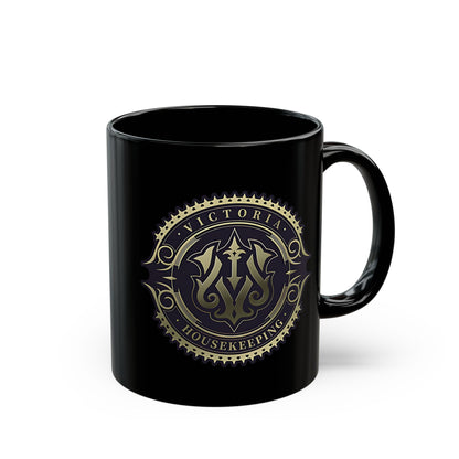 Victoria Housekeeping from ZZZ 11oz & 15oz Black Mug
