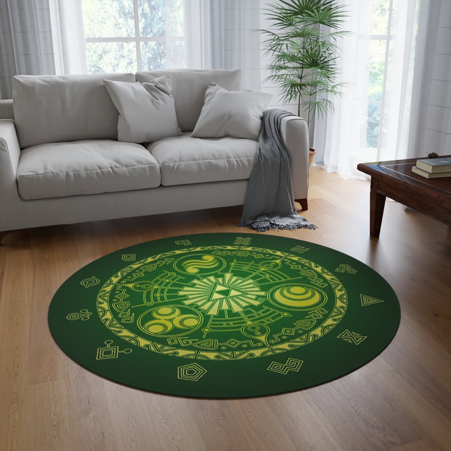 Legend of Zelda Ttriforce crest Round Rug 60'' diameter