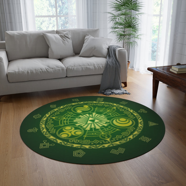Legend of Zelda Ttriforce crest Round Rug 60'' diameter