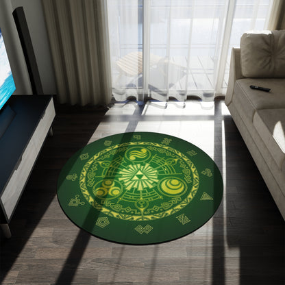 Legend of Zelda Ttriforce crest Round Rug 60'' diameter