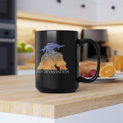 Such devastation FFXIV meme 11oz & 15oz Black Mug