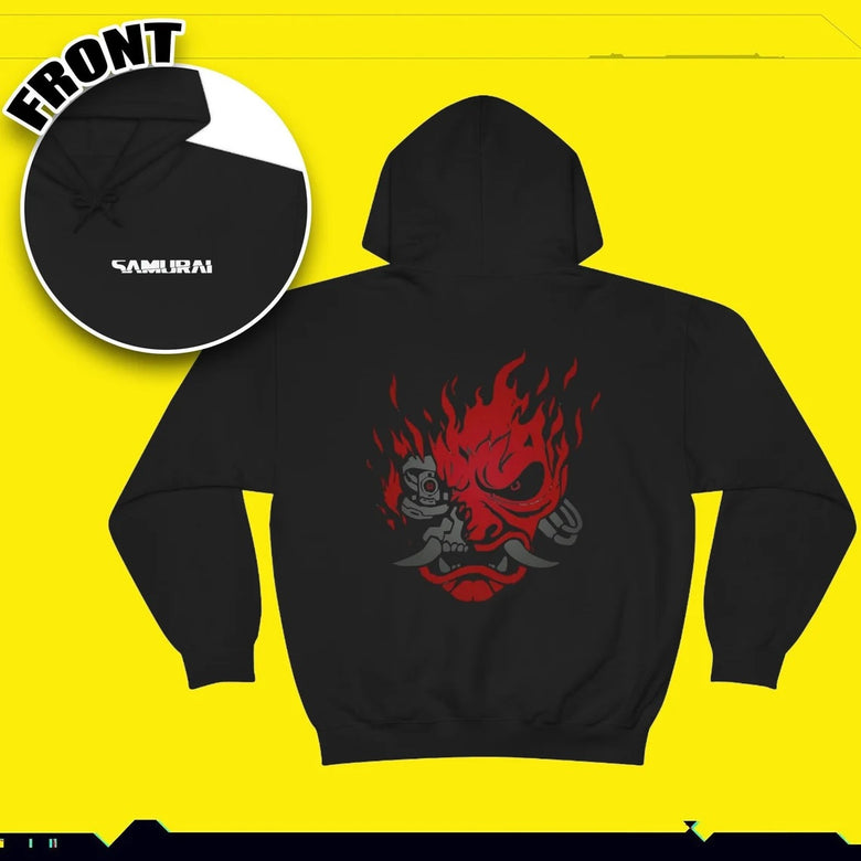 Onicyborg Cyberpunk Samurai hoodie unisex