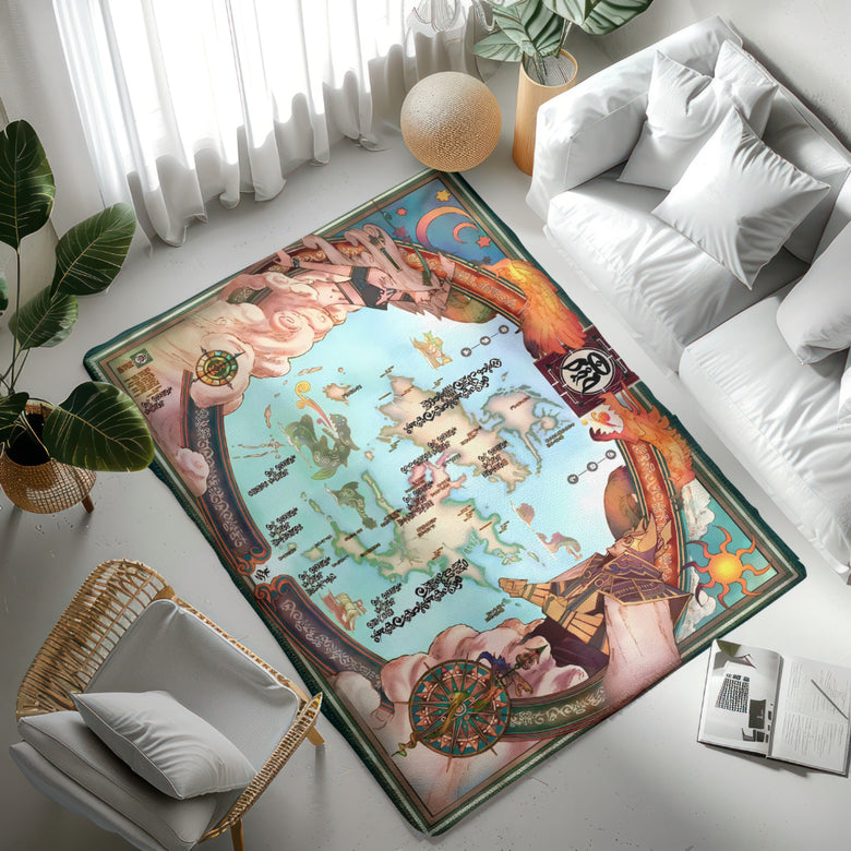 Spira Map - Final Fantasy X Outdoor Rug  24'' to 84''