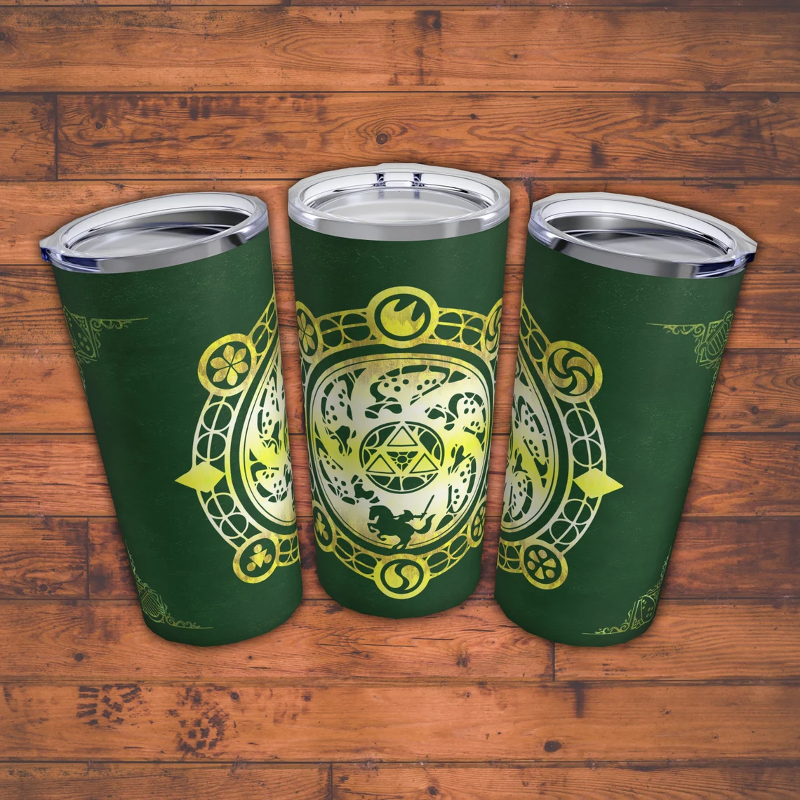 TLOZ Ocarina of time crest Tumbler 20oz