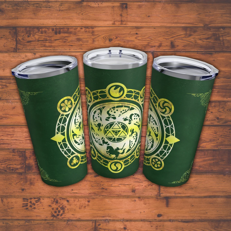 TLOZ Ocarina of time crest Tumbler 20oz