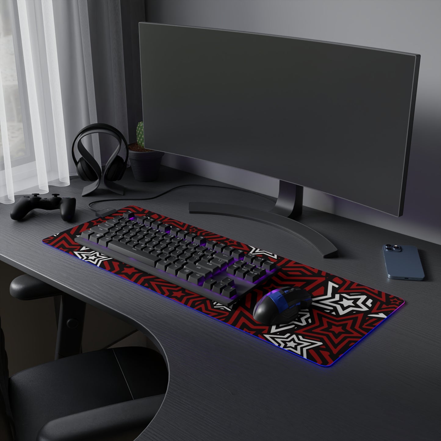 LED Gaming Mouse Pad - Persona 5 UI Design