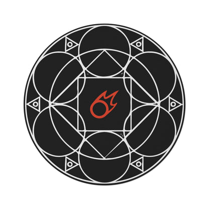 FFXIV Black Mage Ley Lines Round Rug 60''