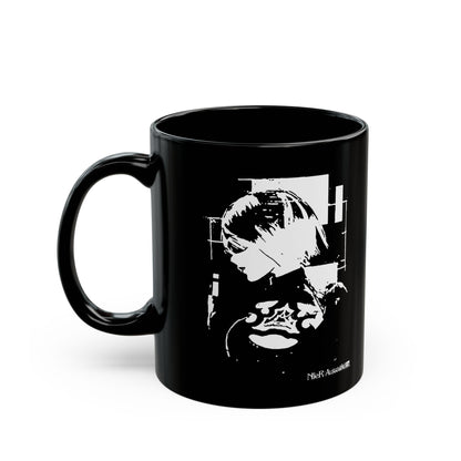 NieR Automata 2B YoRHa 11 & 15oz Black Mug