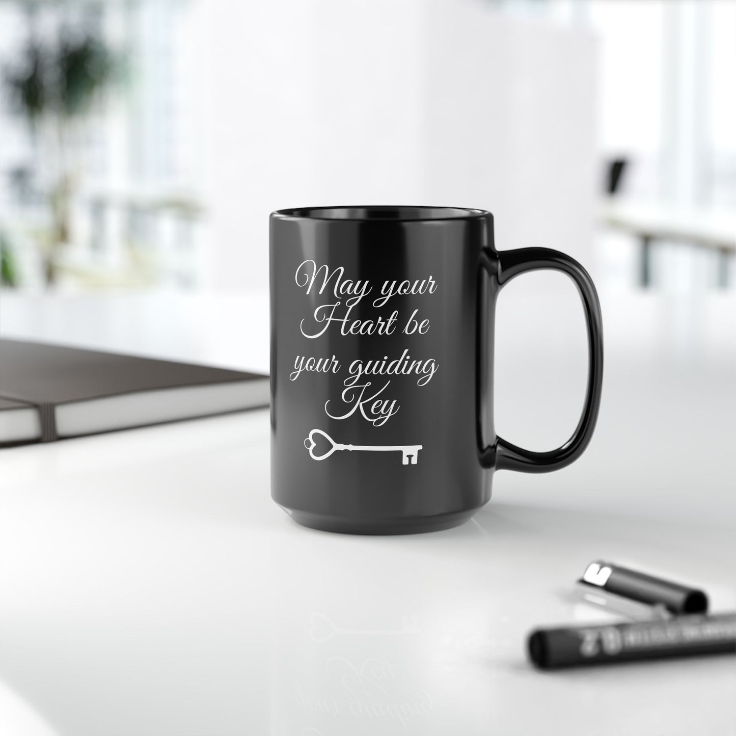 May your Heart be your guiding Key - Kingdom Hearts 11 & 15oz Black Mug