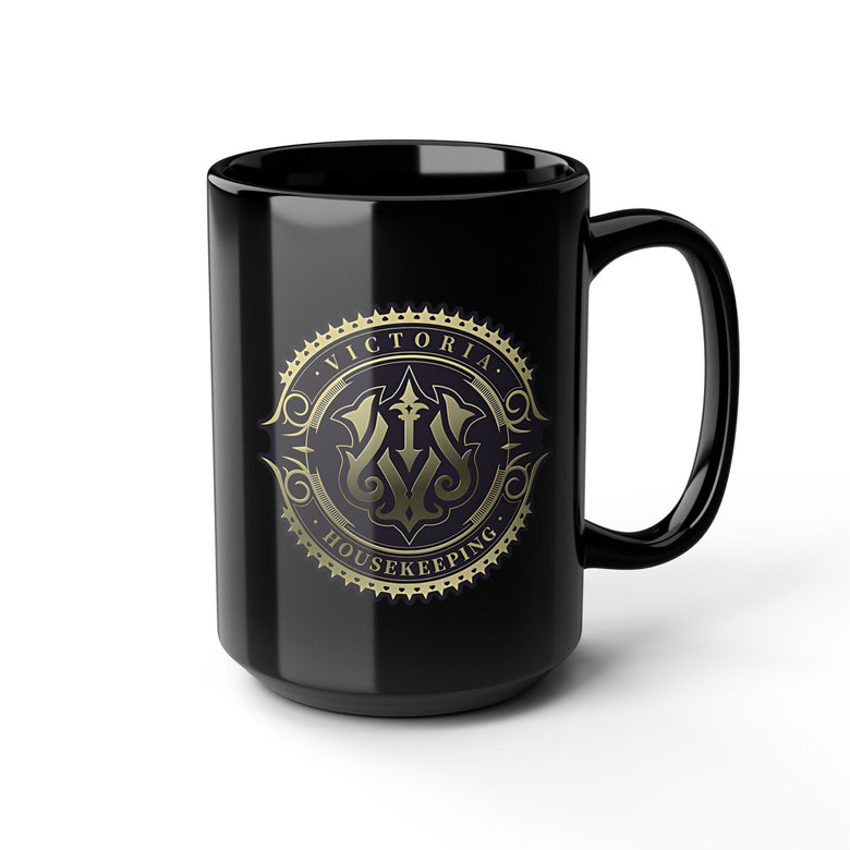 Victoria Housekeeping from ZZZ 11oz & 15oz Black Mug