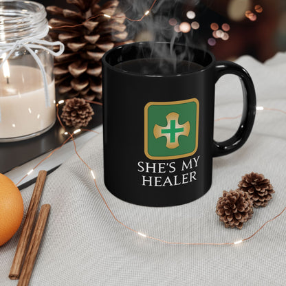 She's my Healer - For your special girl in FFXIV 11oz & 15oz Black Mug