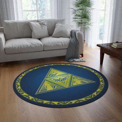 Legend of Zelda Triforce Round Rug 60'' diameter