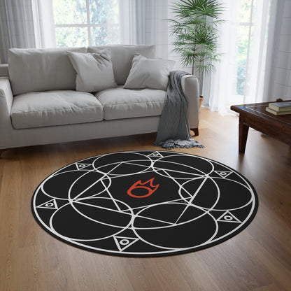 FFXIV Black Mage Ley Lines Round Rug 60''