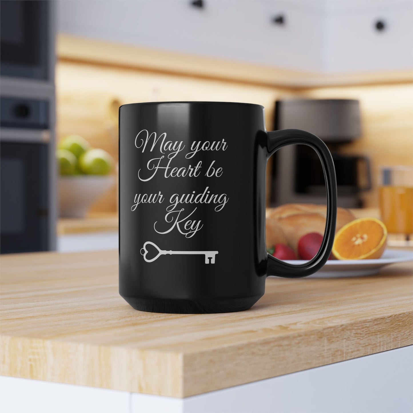 May your Heart be your guiding Key - Kingdom Hearts 11 & 15oz Black Mug