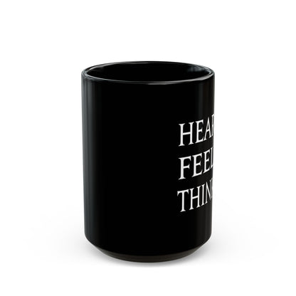 Hear Feel Think Hydaelyn FFXIV 11 & 15oz Black Mug